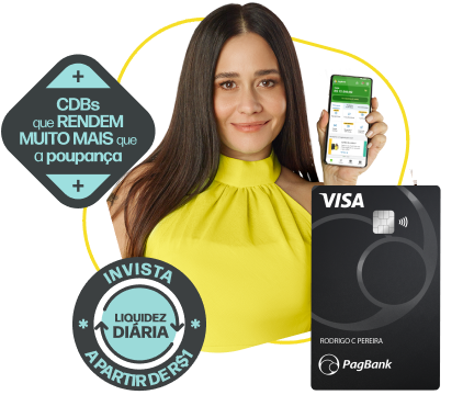 Cartão da conta PagBank internacional grátis, sem mensalidade e anuidade